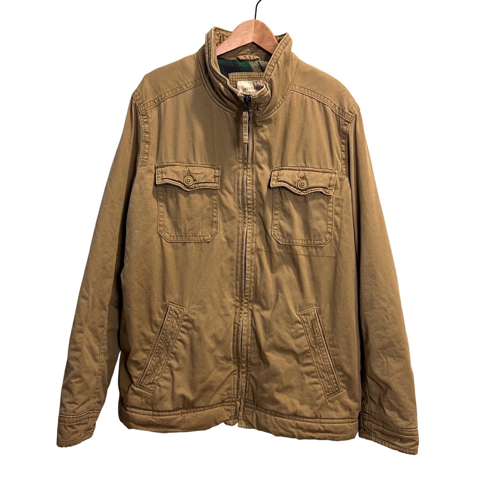 American Eagle Mens Field Chore Barn Jacket Flannel Lined Canvas XLT 09/14 9561